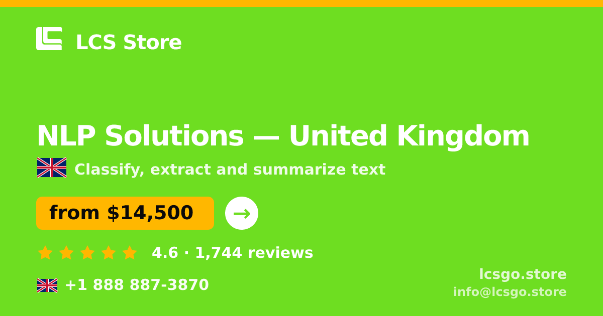 NLP Solutions in Manchester — from $15,500, rated 4.6/5 by 1359 clients. LCS Store.