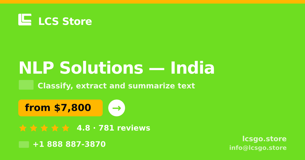 NLP Solutions in Delhi — from $4,100, rated 4.5/5 by 2735 clients. LCS Store.