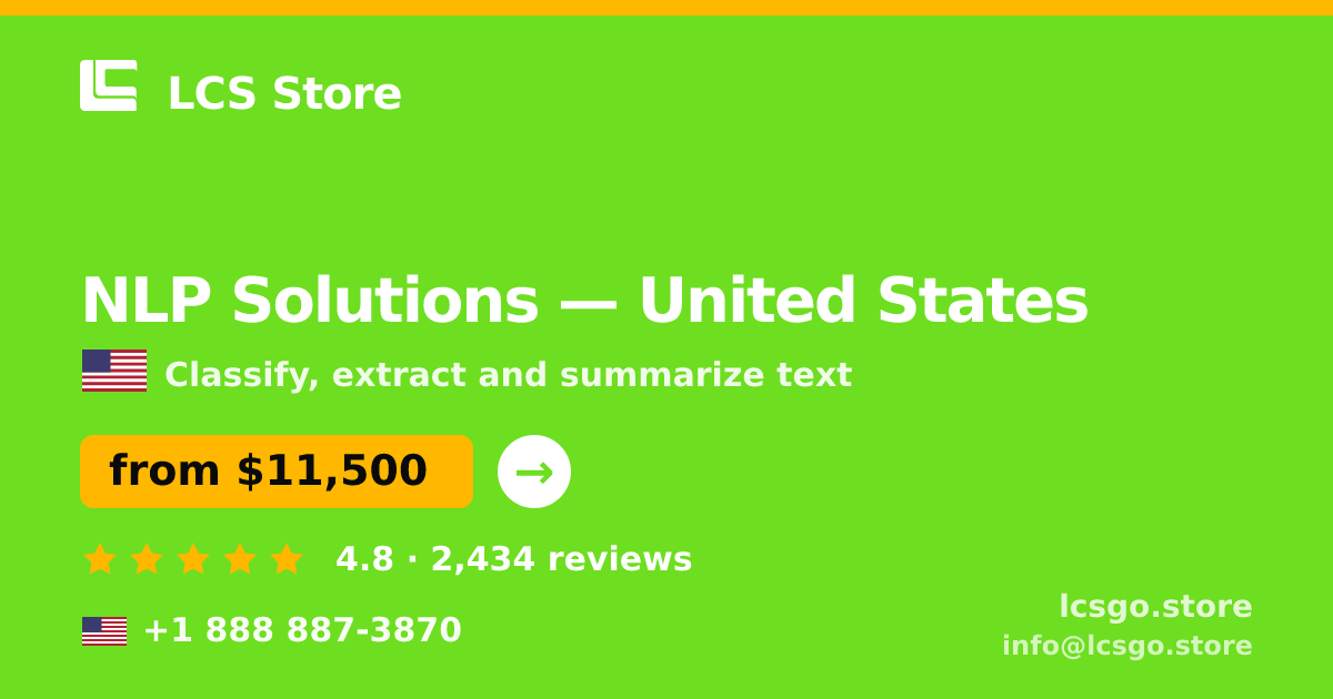 NLP Solutions in Charlotte — from $11,500, rated 4.7/5 by 818 clients. LCS Store.