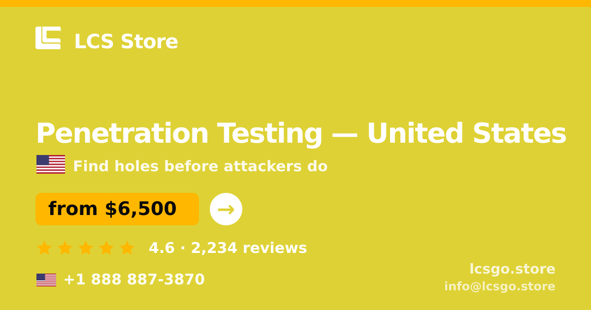 Penetration Testing in Austin — from $6,600, rated 5/5 by 945 clients. LCS Store.