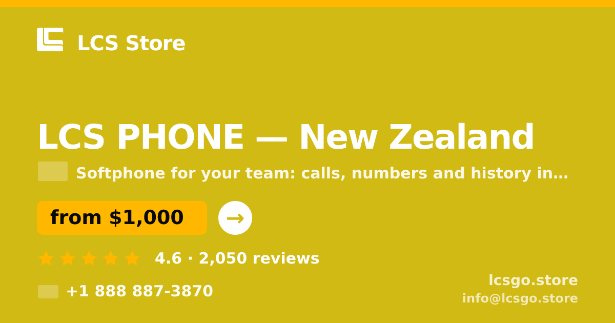 LCS PHONE in Auckland — from $1,000/mo, rated 4.7/5 by 3316 clients. LCS Store.