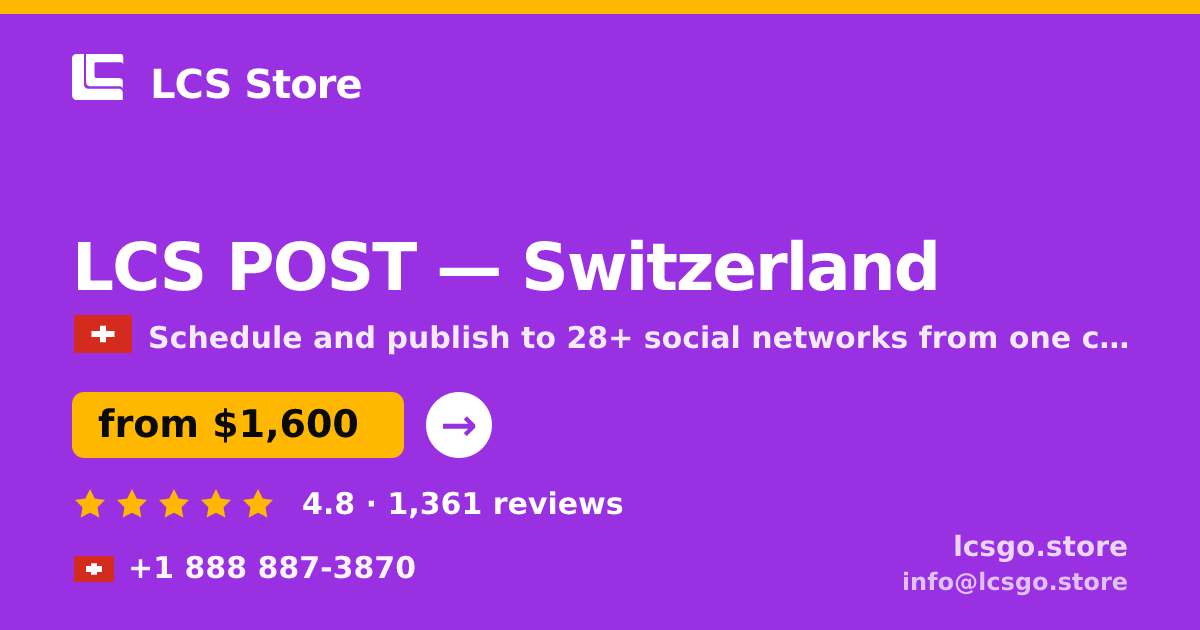 LCS POST in Geneva — from $2,000/mo, rated 4.9/5 by 2839 clients. LCS Store.