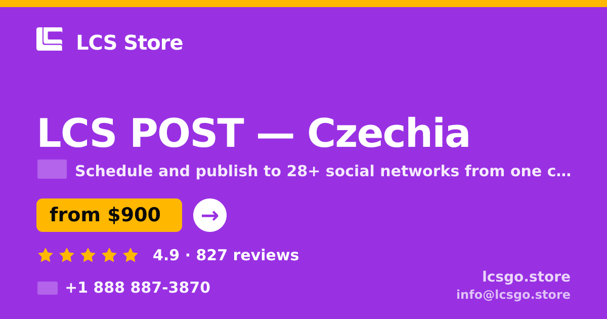 LCS POST in Czechia — from $900/mo, rated 4.9/5 by 827 clients. LCS Store.