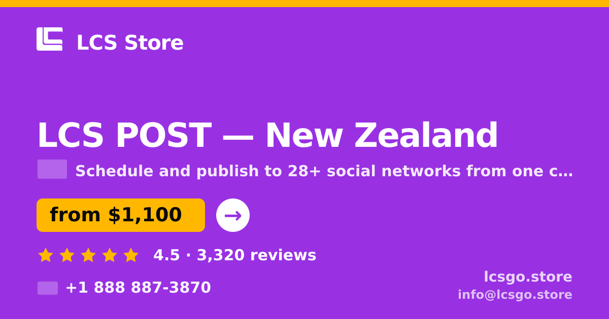 LCS POST in Christchurch — from $1,200/mo, rated 4.8/5 by 2560 clients. LCS Store.