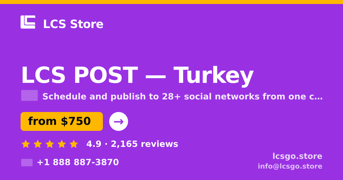 LCS POST in Ankara — from $600/mo, rated 4.6/5 by 2315 clients. LCS Store.