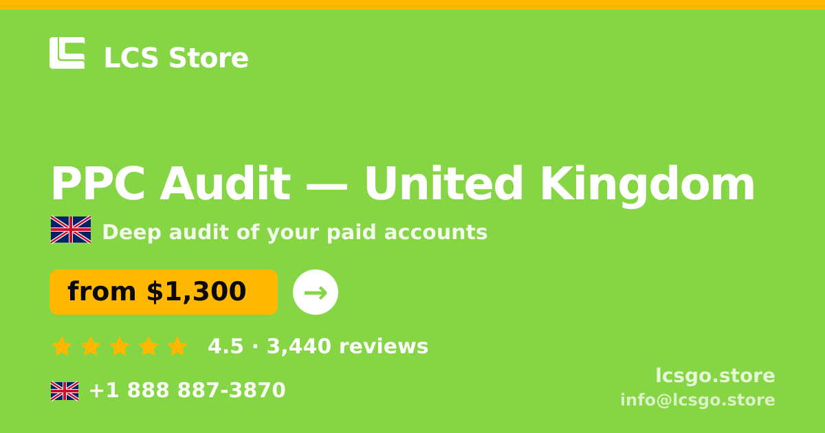 PPC Audit in Liverpool — from $950, rated 5/5 by 402 clients. LCS Store.