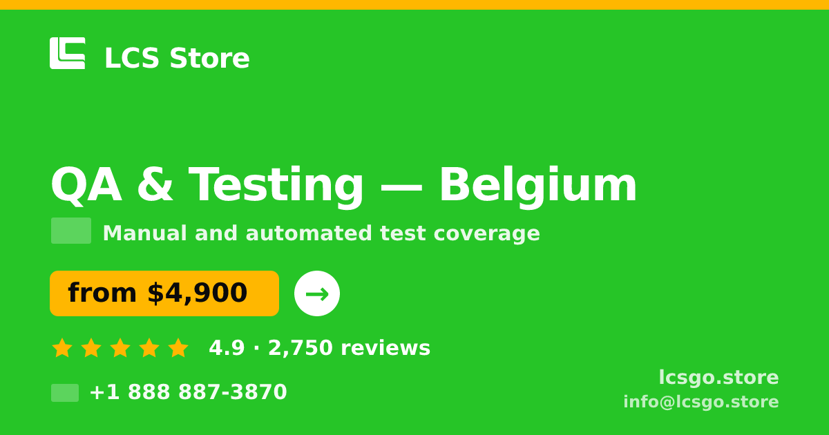 QA & Testing in Antwerp — from $5,000, rated 4.8/5 by 987 clients. LCS Store.