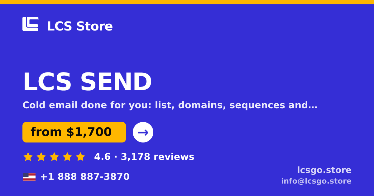 LCS SEND in the USA — from $1,700/mo, rated 4.6/5 by 3178 clients. LCS Store.
