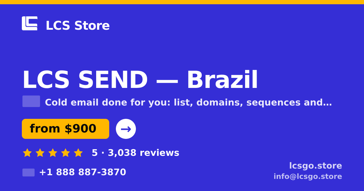 LCS SEND in Rio de Janeiro — from $950/mo, rated 4.6/5 by 3314 clients. LCS Store.