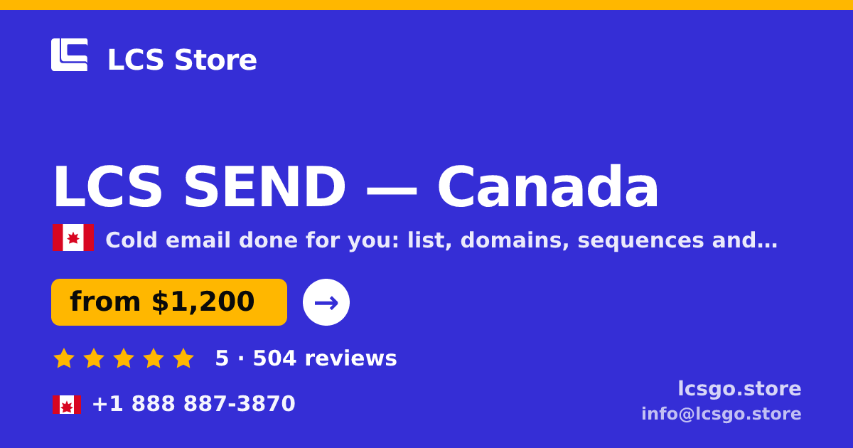 LCS SEND in Canada — from $1,200/mo, rated 5/5 by 504 clients. LCS Store.