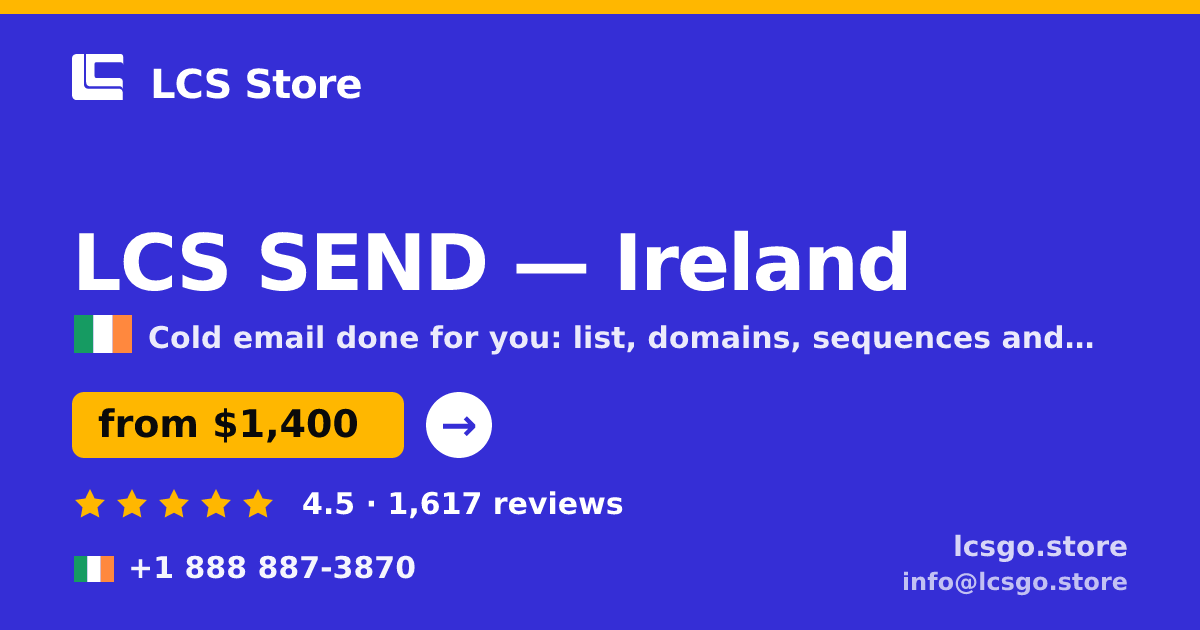 LCS SEND in Ireland — from $1,400/mo, rated 4.5/5 by 1617 clients. LCS Store.