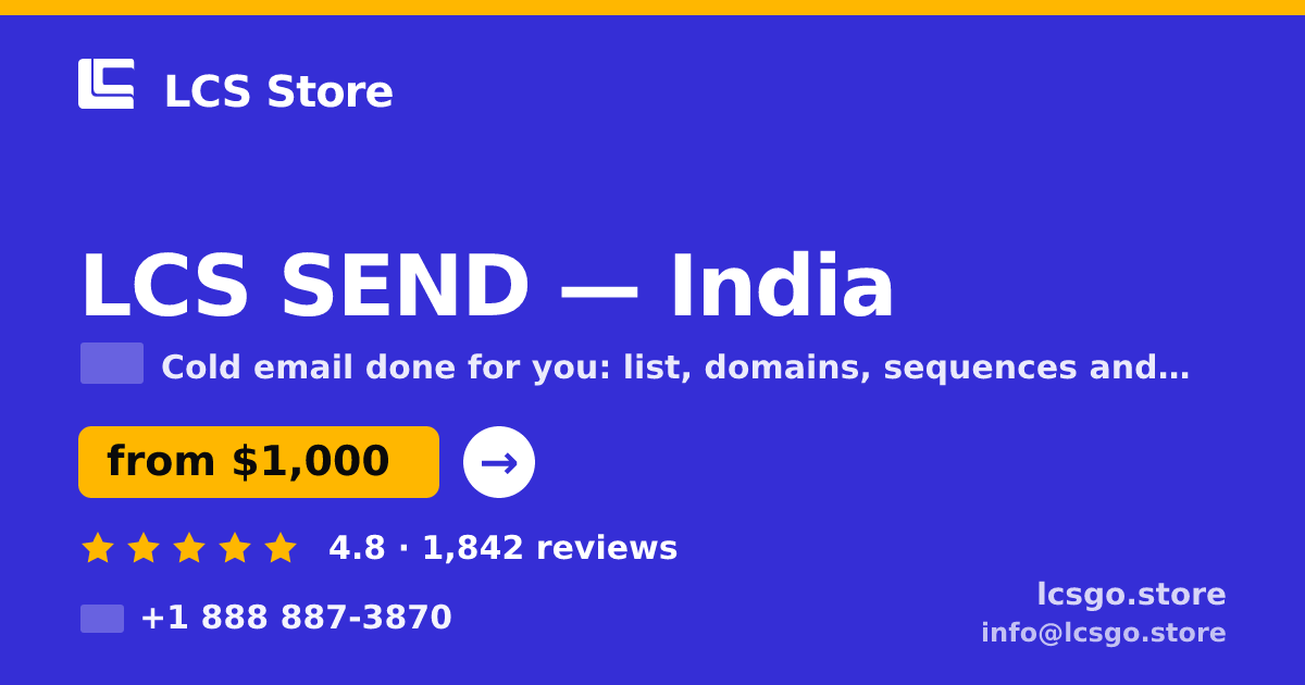 LCS SEND in India — from $1,000/mo, rated 4.8/5 by 1842 clients. LCS Store.
