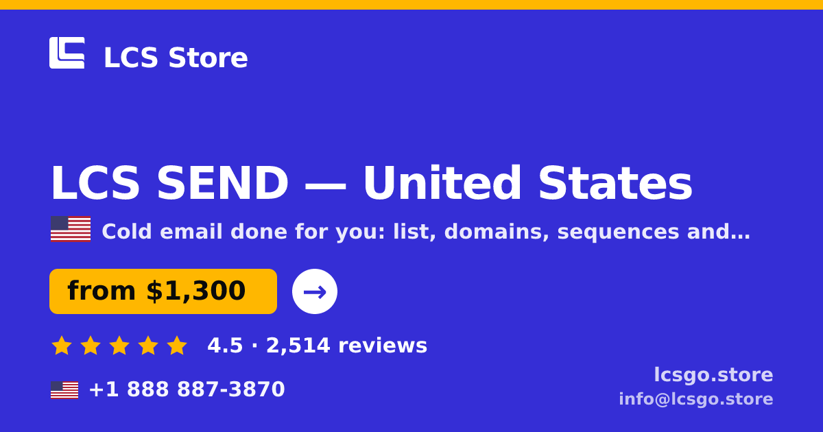 LCS SEND in United States — from $1,300/mo, rated 4.5/5 by 2514 clients. LCS Store.