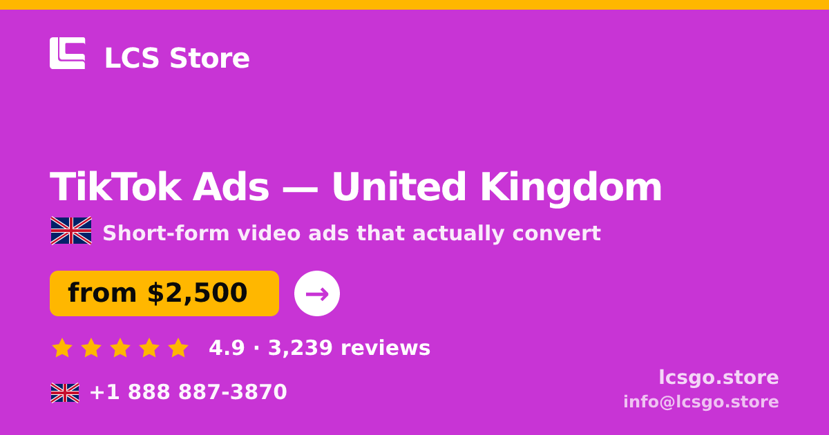 TikTok Ads in Liverpool — from $2,000/mo, rated 4.7/5 by 382 clients. LCS Store.
