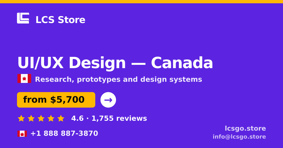 UI/UX Design in Toronto — from $5,600, rated 4.6/5 by 373 clients. LCS Store.