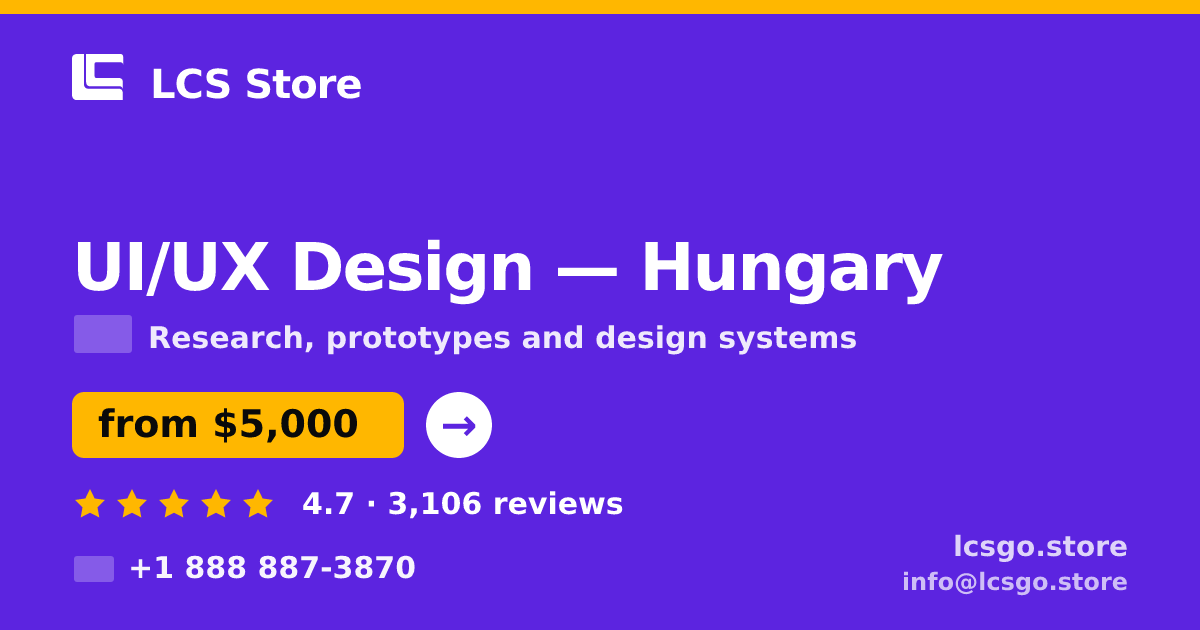 UI/UX Design in Hungary — from $5,000, rated 4.7/5 by 3106 clients. LCS Store.