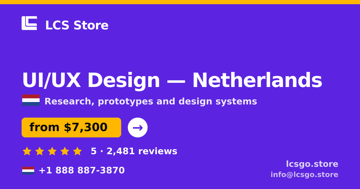 UI/UX Design in Rotterdam — from $7,500, rated 4.6/5 by 685 clients. LCS Store.