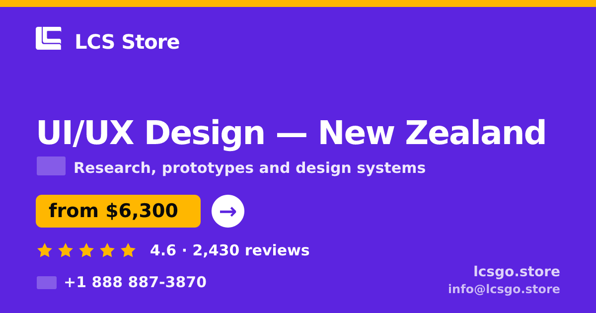 UI/UX Design in New Zealand — from $6,300, rated 4.6/5 by 2430 clients. LCS Store.