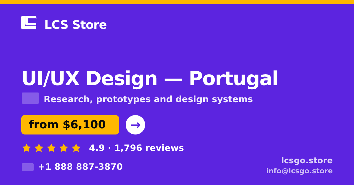 UI/UX Design in Lisbon — from $5,000, rated 4.5/5 by 523 clients. LCS Store.