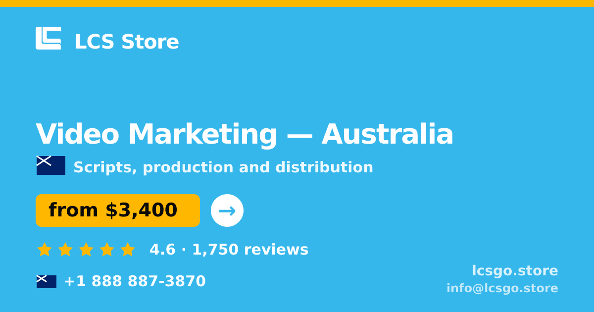 Video Marketing in Perth — from $3,500, rated 4.7/5 by 860 clients. LCS Store.