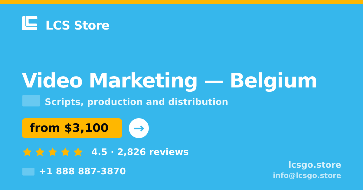Video Marketing in Ghent — from $4,400, rated 4.9/5 by 2287 clients. LCS Store.