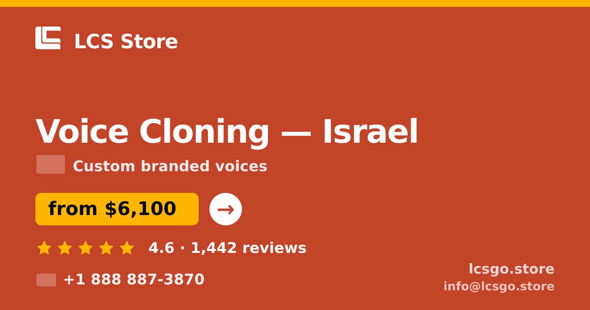 Voice Cloning in Jerusalem — from $7,100, rated 4.8/5 by 1014 clients. LCS Store.