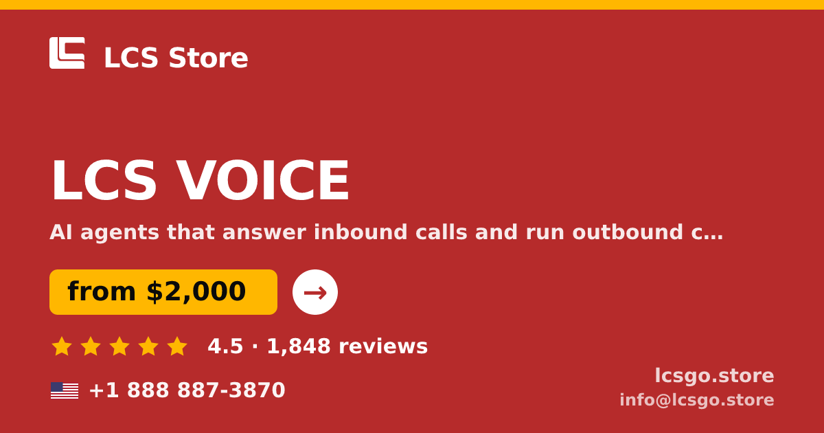 LCS VOICE in the USA — from $2,000/mo, rated 4.5/5 by 1848 clients. LCS Store.