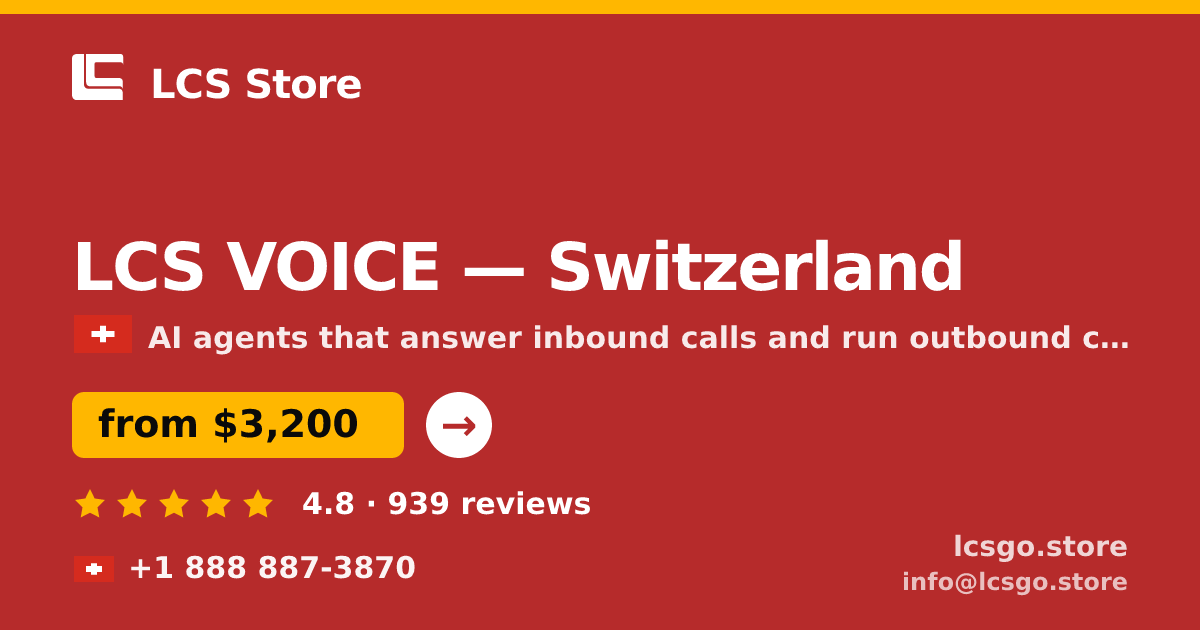 LCS VOICE in Geneva — from $3,300/mo, rated 4.7/5 by 2386 clients. LCS Store.