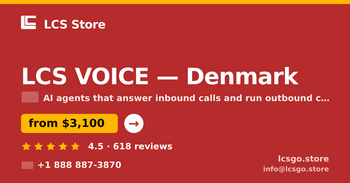 LCS VOICE in Denmark — from $3,100/mo, rated 4.5/5 by 618 clients. LCS Store.