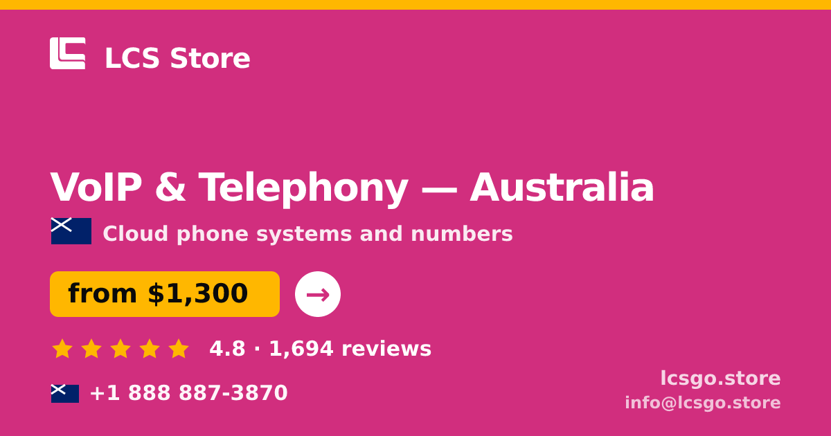 VoIP & Telephony in Australia — from $1,300/mo, rated 4.8/5 by 1694 clients. LCS Store.