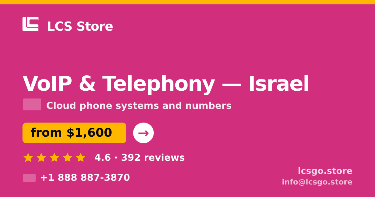 VoIP & Telephony in Haifa — from $1,600/mo, rated 5/5 by 813 clients. LCS Store.