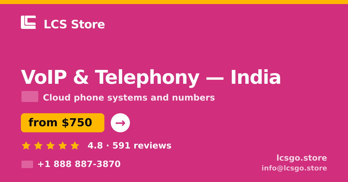 VoIP & Telephony in India — from $750/mo, rated 4.8/5 by 591 clients. LCS Store.