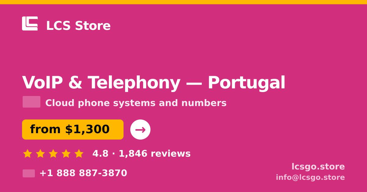 VoIP & Telephony in Braga — from $1,000/mo, rated 4.7/5 by 2087 clients. LCS Store.