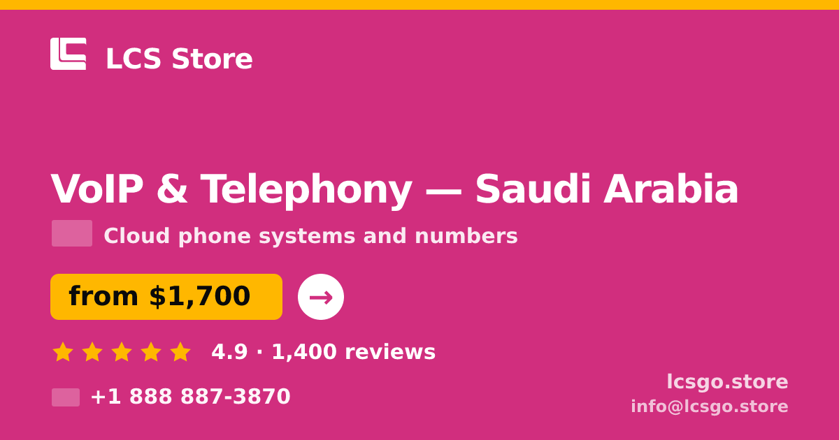 VoIP & Telephony in Riyadh — from $2,000/mo, rated 4.7/5 by 1171 clients. LCS Store.