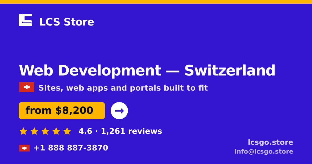 Web Development in Basel — from $10,000, rated 5/5 by 449 clients. LCS Store.
